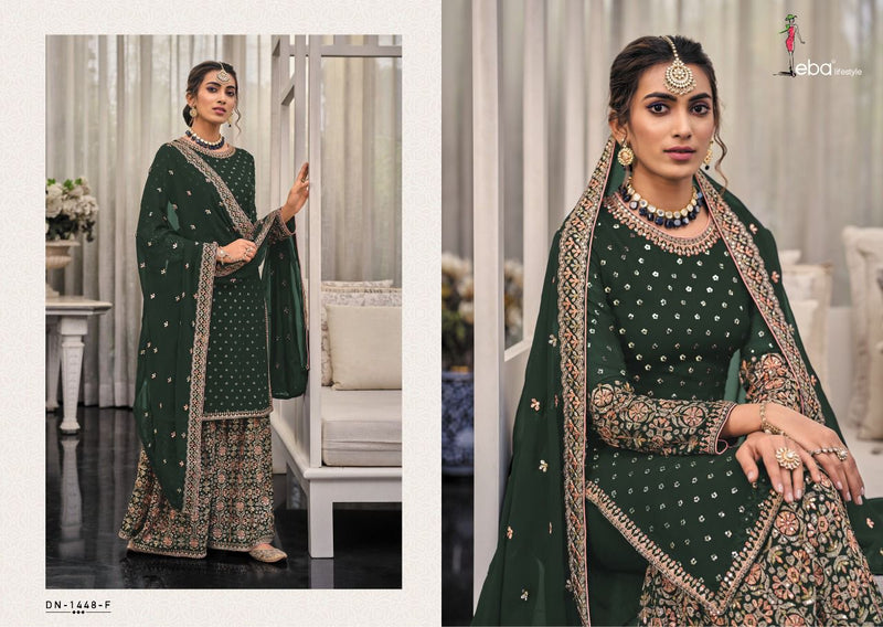 Eba Lifestyle Shagun 1448 G Georgette with Beautiful Embroidery Work Stylish Designer Wedding Wear Salwar Kameez