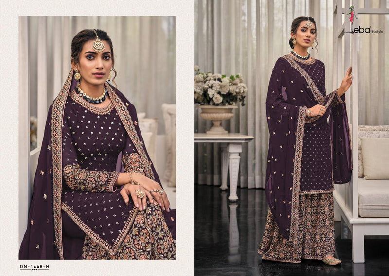 Eba Lifestyle Shagun 1448 H Georgette with Beautiful Embroidery Work Stylish Designer Wedding Wear Salwar Kameez