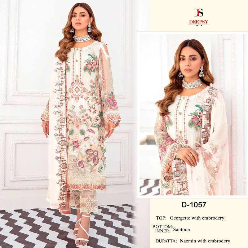 Deepsy Suit Dno 1057 Georgette With Beautiful Heavy Embroidery Work Stylish Designer Party Wear Salwar Kameez