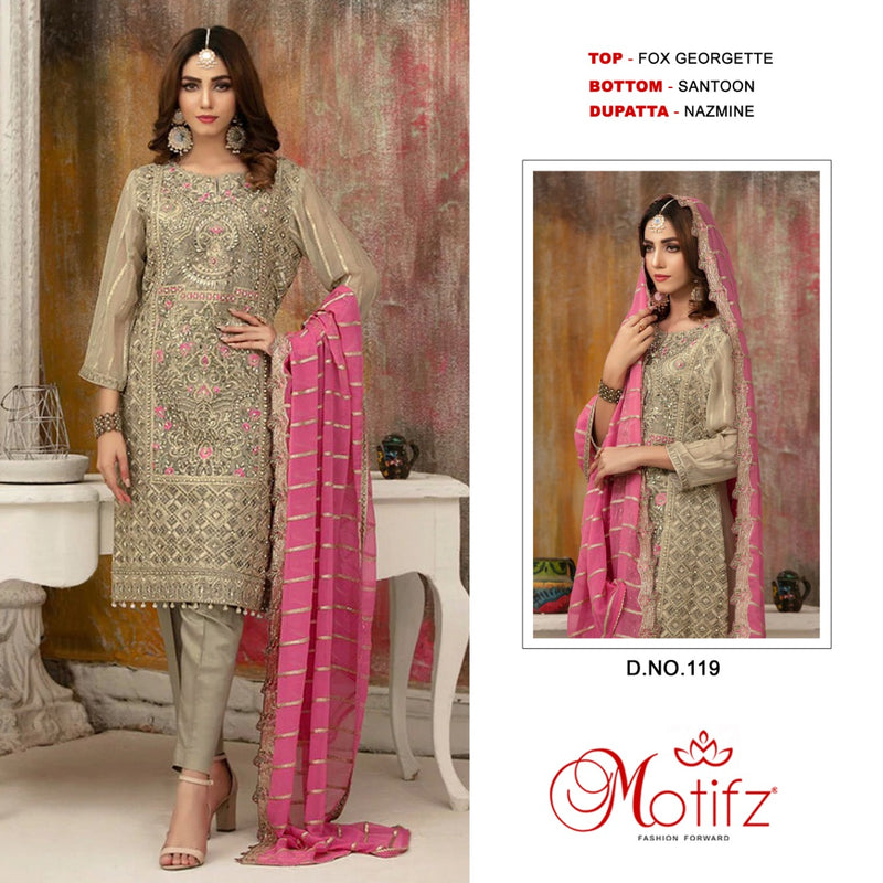 Motifz Presents Dno 119 Georgette With Beautiful Work Stylish Designer Party Wear Salwar Kameez