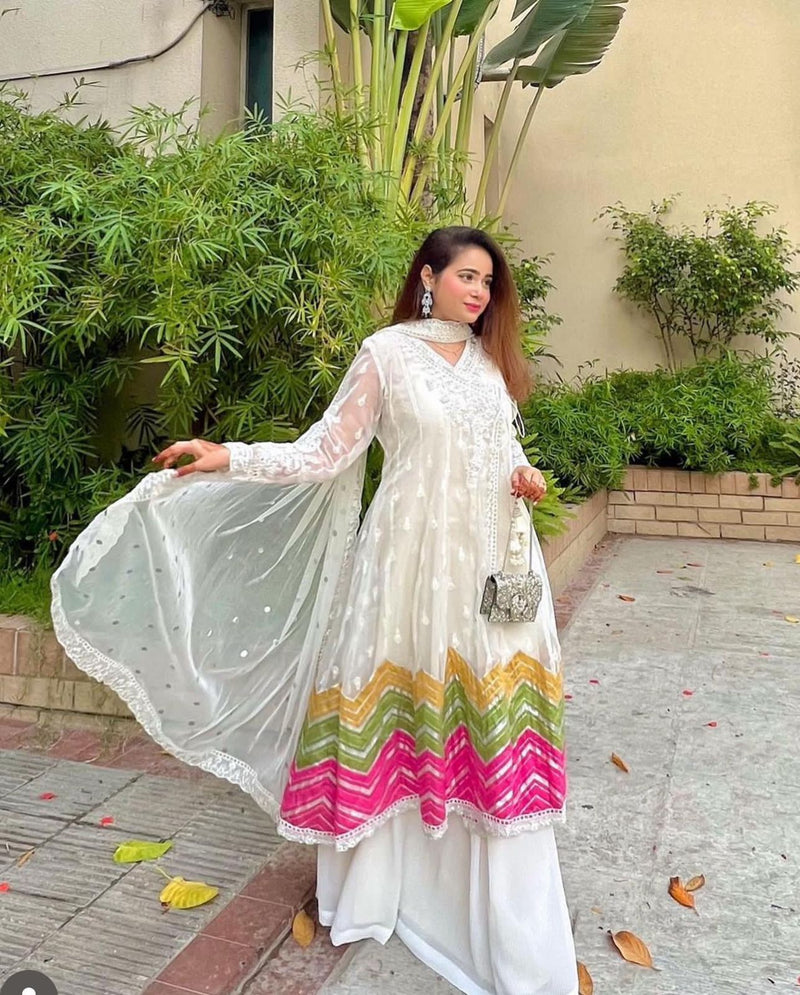 Ziaaz Dno Zd 02 Georgette With Embroidery Work Stylish Designer Festive Wear Salwar Kameez