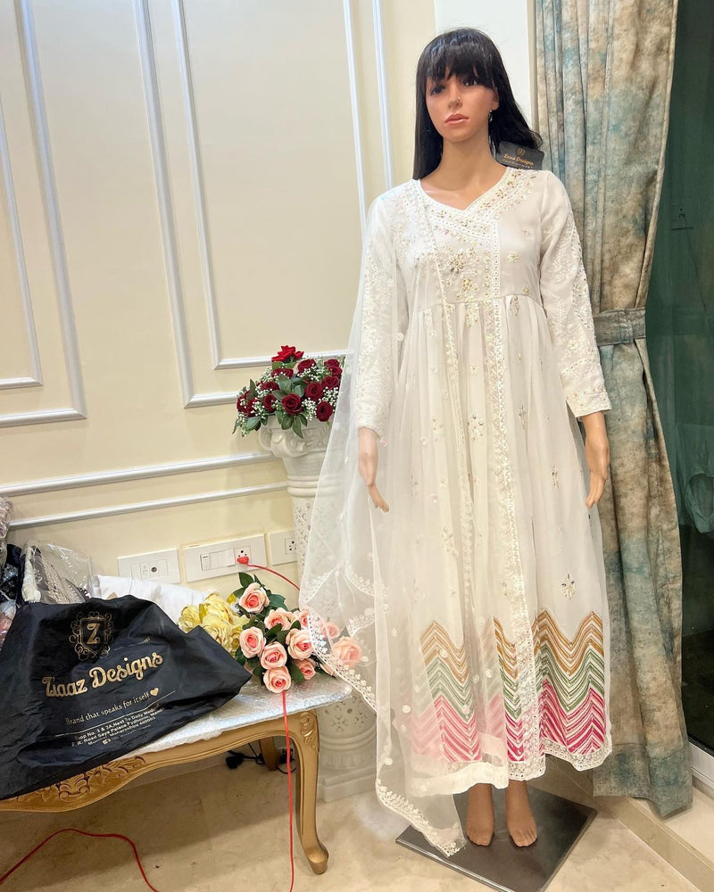 Ziaaz Dno Zd 02 Georgette With Embroidery Work Stylish Designer Festive Wear Salwar Kameez