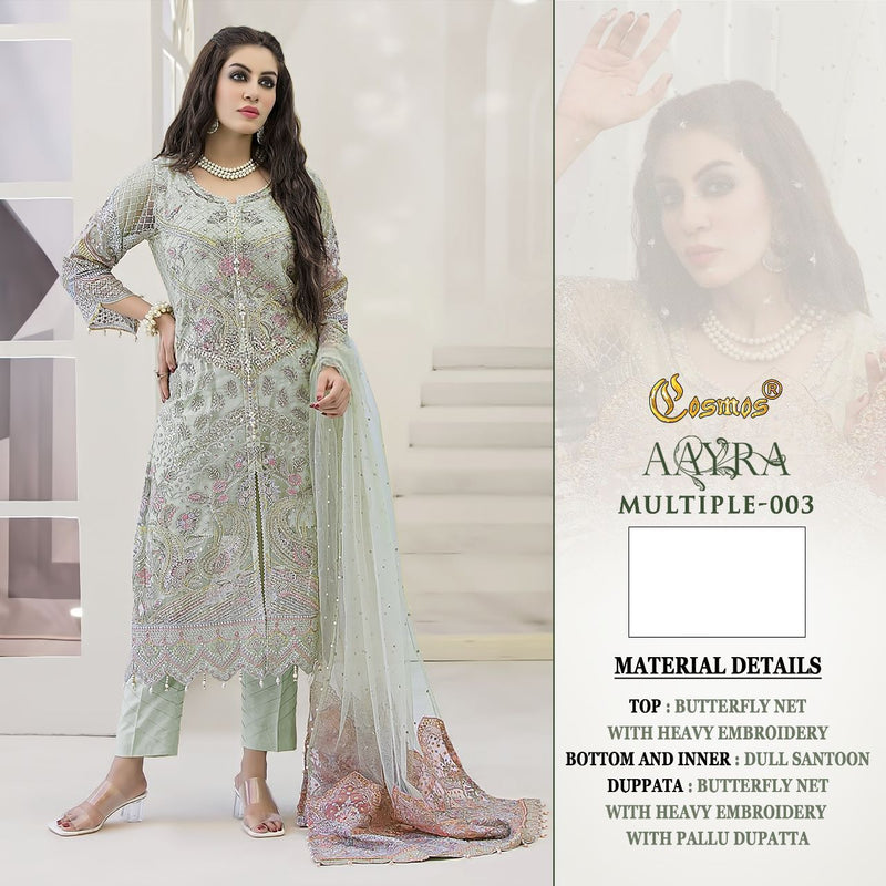 Cosmos Aarya Net With Heavy Fancy Work Stylish Designer Festive Wear Salwar Kameez
