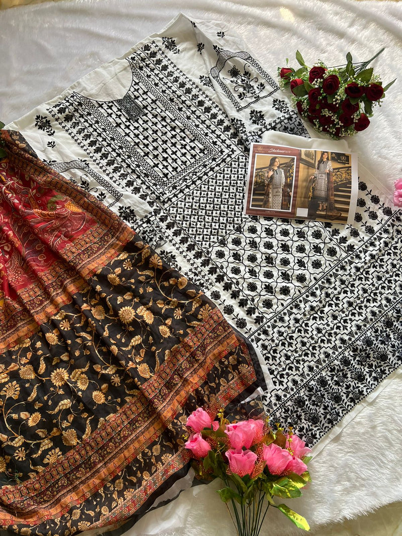 Ziaaz Designs Shahnaz Vol 15 Pure Cotton With Fancy Work Stylish Designer Casual Look Salwar Kameez