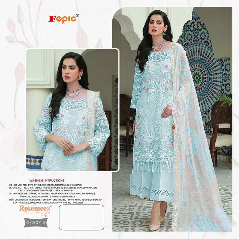 FEPIC ROSEMEEN DNO C 1502 D GEORGETTE WITH HEAVY EMBROIDERY WORK STYLISH DESIGNER SALWAR KAMEEZ