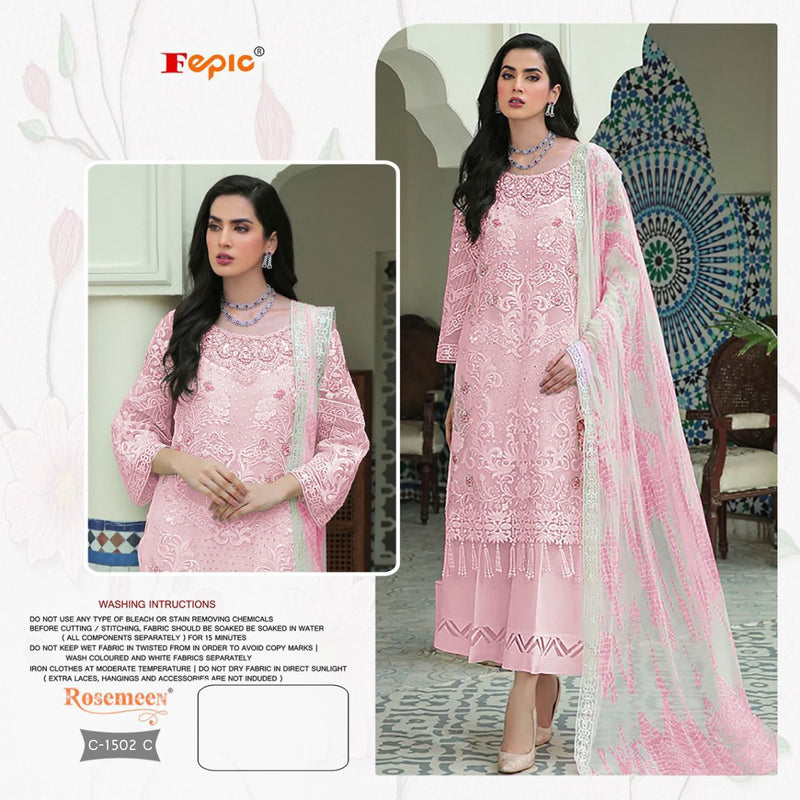 FEPIC ROSEMEEN DNO C 1502 C GEORGETTE WITH HEAVY EMBROIDERY WORK STYLISH DESIGNER SALWAR KAMEEZ