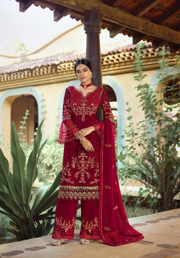 FIONA DNO 22981 GEORGETTE BEAUTIFUL WORK STYLISH DESIGNER WEDDING WEAR SALWAR KAMEEZ