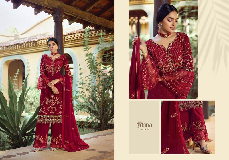 FIONA DNO 22981 GEORGETTE BEAUTIFUL WORK STYLISH DESIGNER WEDDING WEAR SALWAR KAMEEZ