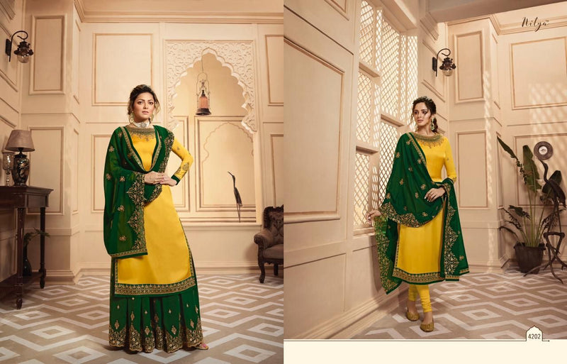 NITYA DNO 4205 GEORGETTE BEAUTIFUL WORK STYLISH DESIGNER FESTIVE WEAR SALWAR KAMEEZ