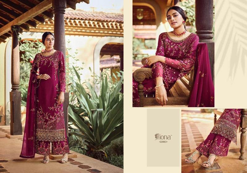 FIONA DNO 22983 GEORGETTE BEAUTIFUL WORK STYLISH DESIGNER FESTIVE WEAR SALWAR KAMEEZ