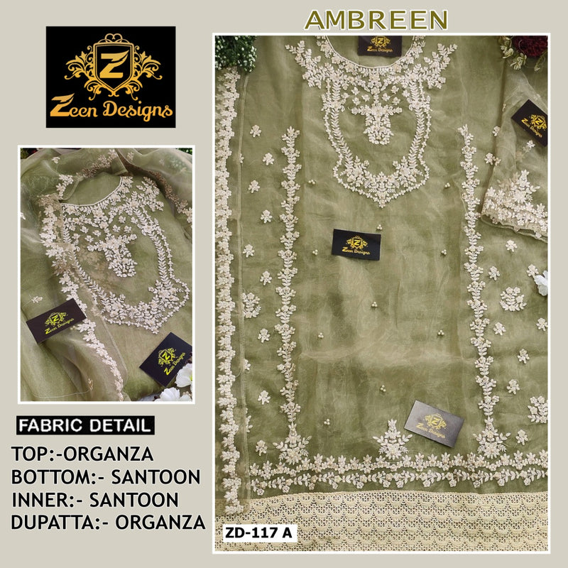 ZEEN DESIGNS DNO 117 A GEORGETTE WITH ATTRACTIVE LOOK STYLISH DESIGNER SALWAR KAMEEZ