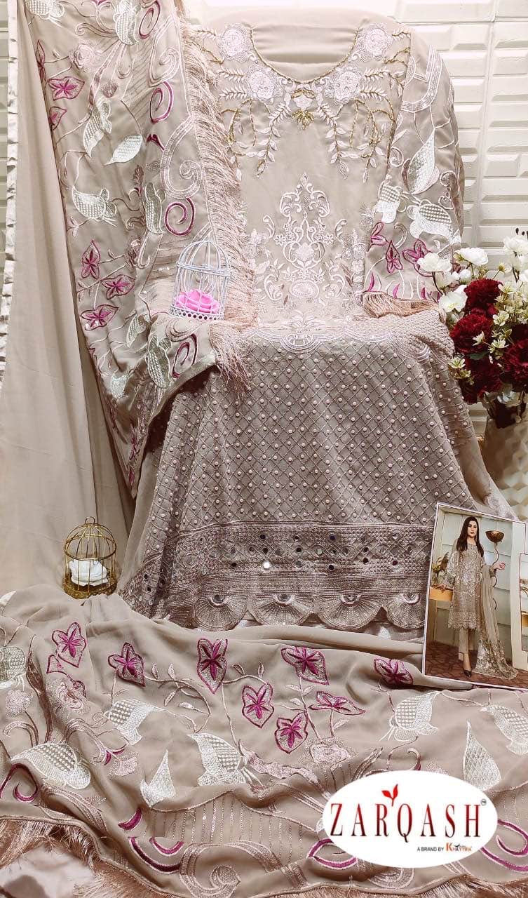 Zarqash Dno Z 3010 G Georgette With Embroidery Work Stylish Designer Festive Wear Look Salwar Kameez