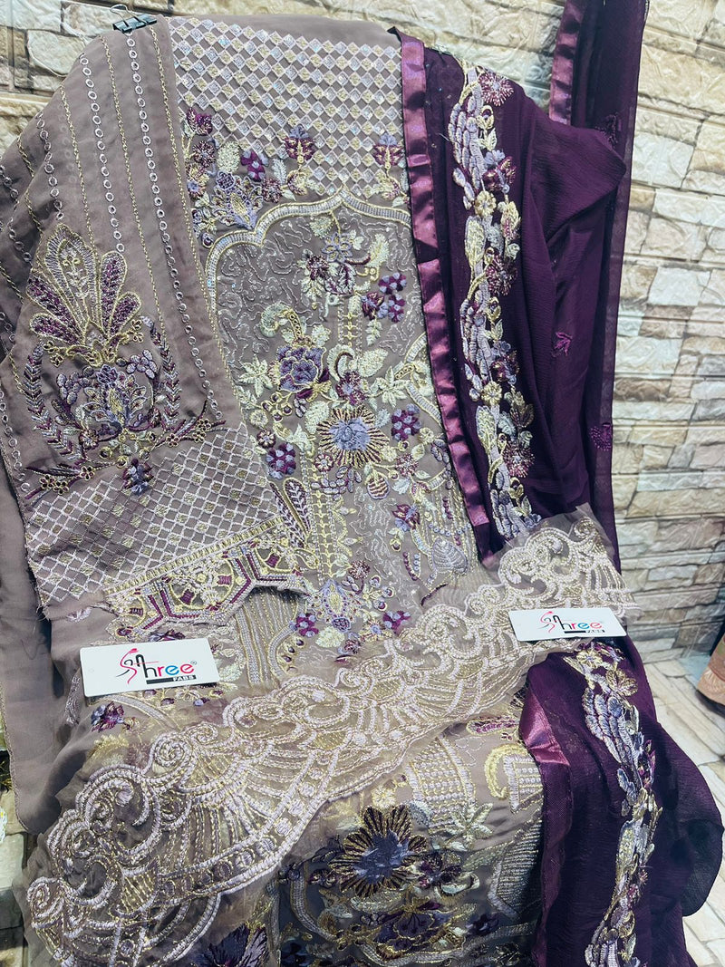 Shree Fab Dno K 1614 Georgette With Heavy Embroidery Work Stylish Designer Wedding Look Salwar Kameez