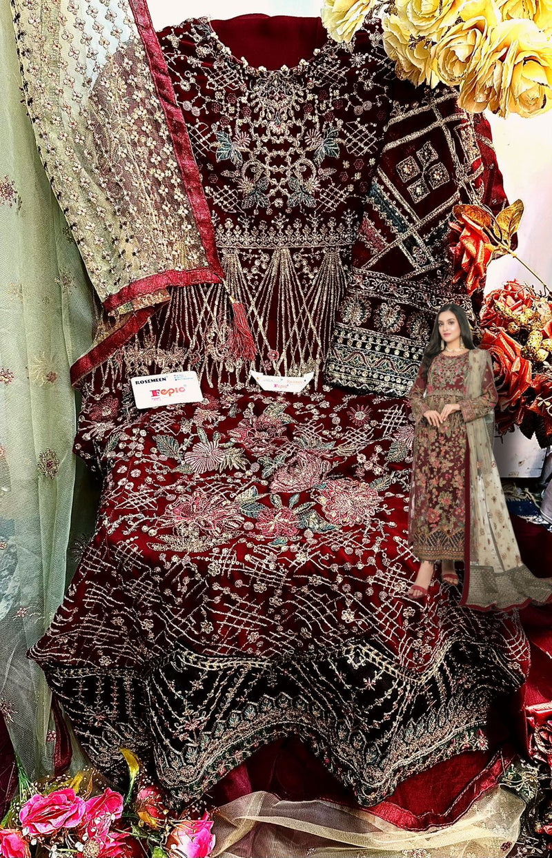 Fepic Rosemeen C 1266 B Georgette With Fancy Work Stylish Designer Wedding Wear Salwar Kameez