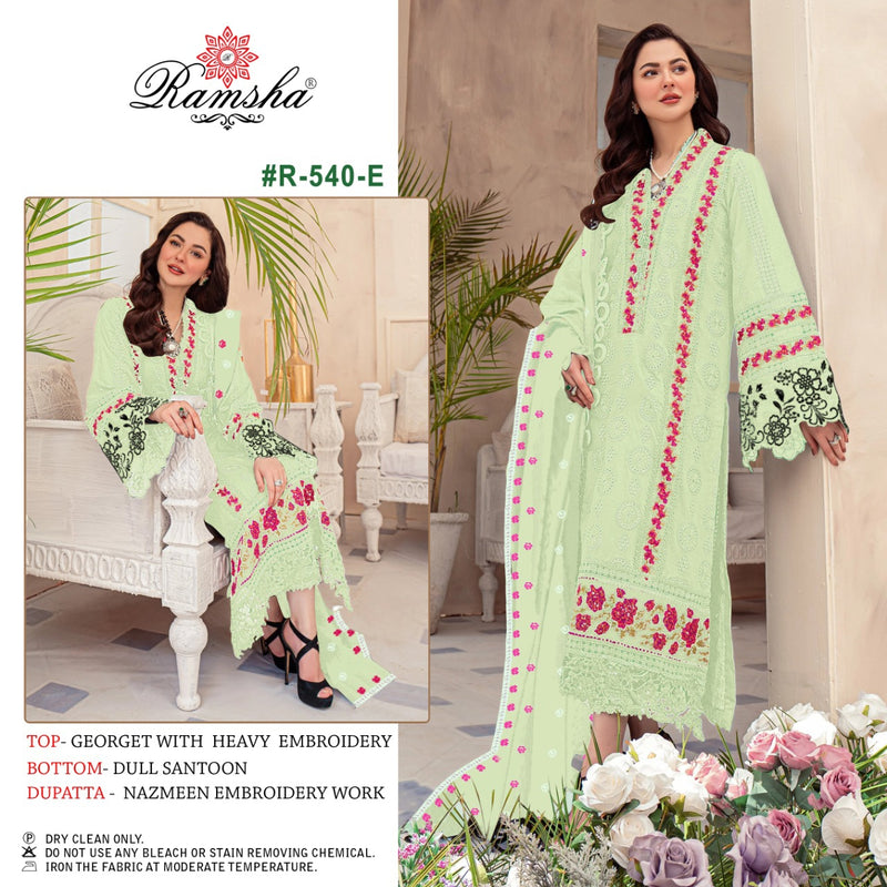 Ramsha Dno R 540 E Georgette With Beautiful Work Stylish Designer Party Wear Salwar Kameez