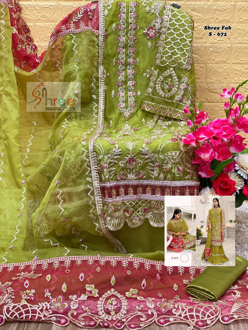 Shree Fabs Dno K 1672 Organza With Heavy Embroidery Work Stylish Designer Salwar Kameez