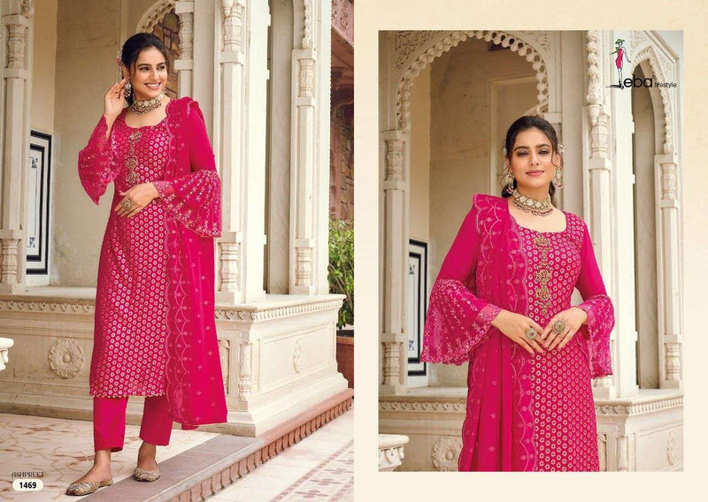 EBA LIFESTYLE D NO 1467 TO 1470 WITH HEAVY EMBROIDERY PARTY WEAR DESIGNER INDIAN SUIT