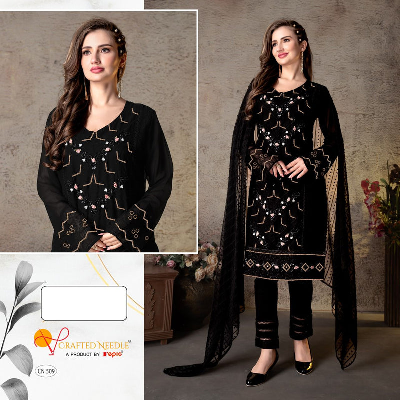 Fepic D no 509 Georgette With Heavy Embroidery Work Stylish Designer Pakistani Suit