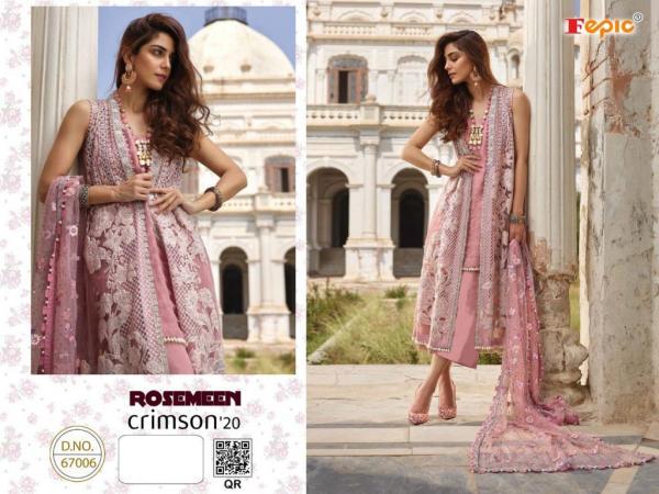 Fepic Rosemeen Crimson 67006 Georgette Pakistani Suits Collection