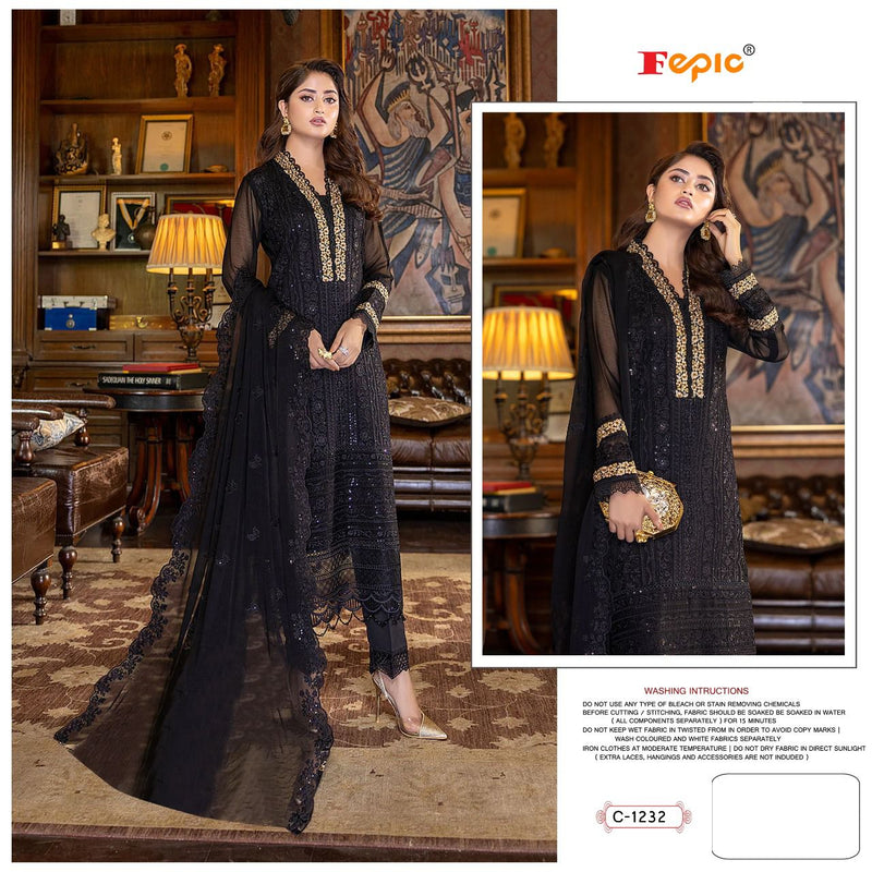 FEPIC D NO C 1232 GEORGETTE WITH EMBROIDERY STYLISH DESIGNER PAKISTANI PARTY WEAR SALWAR SUIT