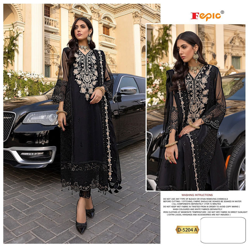 FEPIC ROSEMEEN DNO C 5204 A GEORGETTE WITH EMBROIDERED STYLISH DESIGNER PARTY WEAR SALWAR SUIT