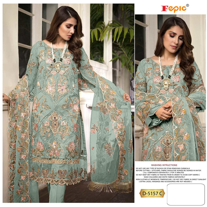 FEPIC ROSEMEEN DNO 5157 C GEORGETTE WITH EMBROIDERY STYLISH DESIGNER PARTY WEAR PAKISTANI SRTYLE SALWAR KAMEEZ