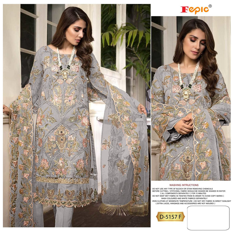 FEPIC ROSEMEEN DNO 5157 F GEORGETTE WITH EMBROIDERY STYLISH DESIGNER PARTY WEAR PAKISTANI SRTYLE SALWAR KAMEEZ