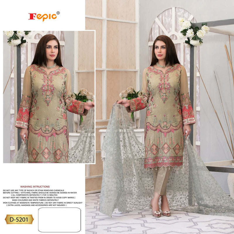 FEPIC ROSEMEEN DNO 5201 FAUX GEORGETTE WITH EMBROIDERY STYLISH DESIGNER PARTY WEAR PAKISTANI SRTYLE SALWAR KAMEEZ