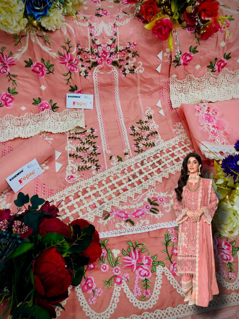 FEPIC D NO 46020 GEORGETTE BUTTERFLY NET WITH EMBROIDERY STYLISH DESIGNER PAKISTANI SALWAR SUIT