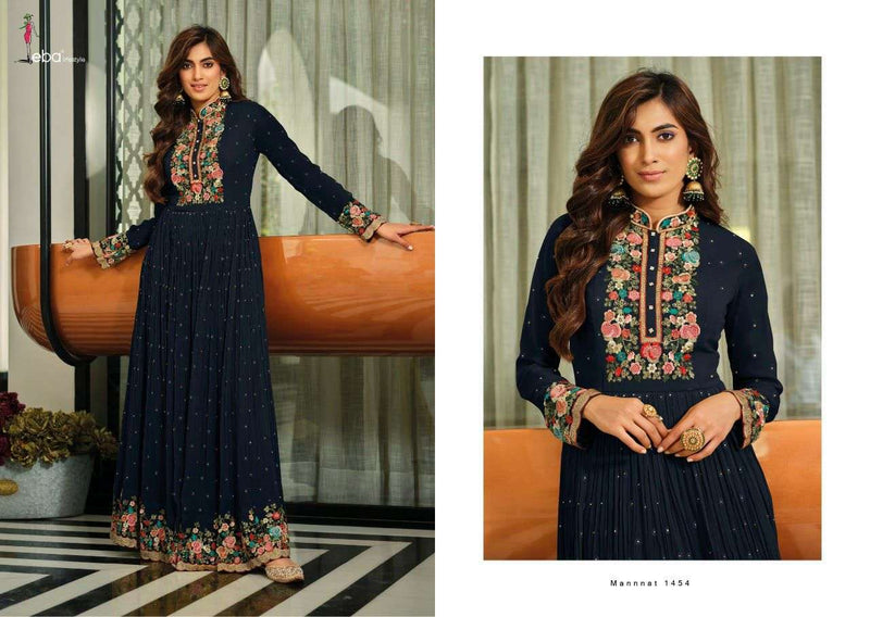 EBA LIFESTYLE D NO 1452 TO 1454 GEORGETTE WITH HEAVY EMBROIDERY WORK READY TO WEAR  INDIAN SUIT