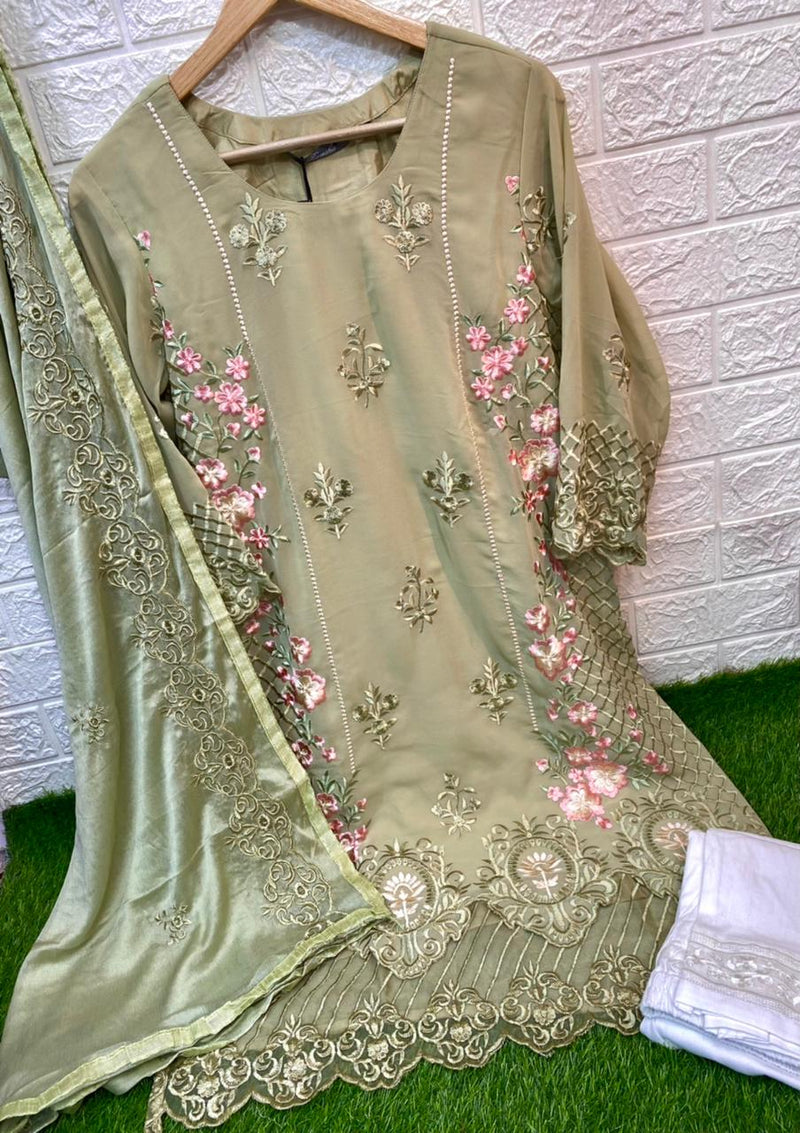 RAMSHA D NO R 1002 GEORGETTE WITH HEAVY EMBROIDERY WORK CASUAL WEAR PAKISTANI SUIT