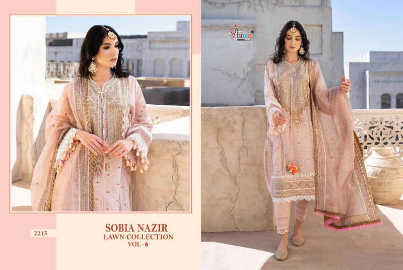 SHREE FEB SOBIYA NAZIR LAWN VOL 6 DNO 2211 COTTON STYLISH DESIGNER PURE COTTON SALWAR SUIT