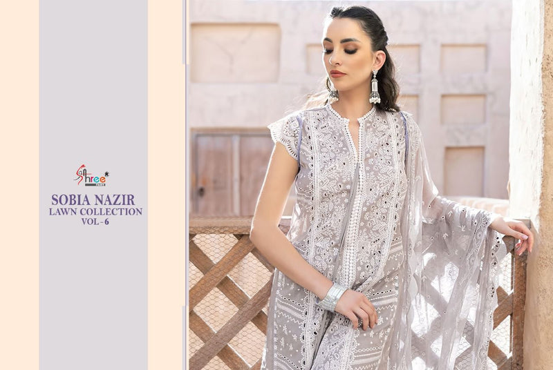 SHREE FEB SOBIYA NAZIR LAWN VOL 6 DNO 2212 COTTON STYLISH DESIGNER PURE COTTON SALWAR SUIT