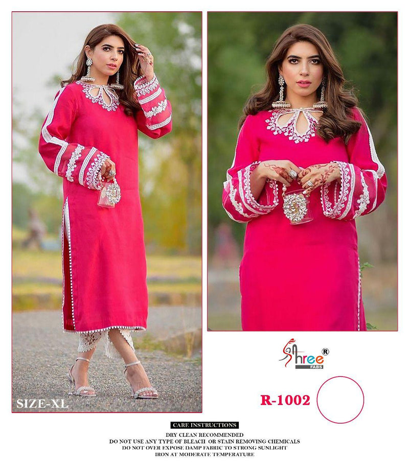 SHREE FABS R 1002 GEORGETTE WITH HEAVY EMBROIDERY WORK READY TO WEAR PAKISTANI SUIT